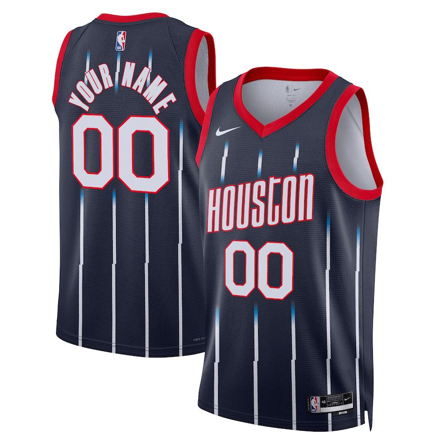 Men Houston Rockets Nike Navy City Edition 2022-23 Swingman Custom NBA Jersey